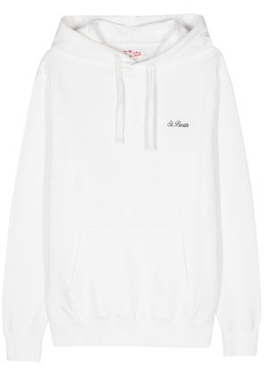 MC2 Saint Barth Manhattan logo-embroidered hoodie - White