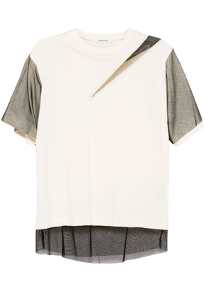 Undercover layered cotton T-shirt - Neutrals