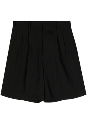 Junya Watanabe pleat-detail high-waisted shorts - Black