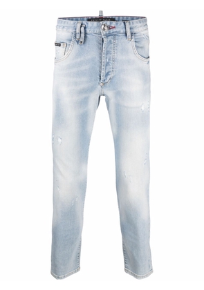 Philipp Plein skinny-cut washed jeans - Blue