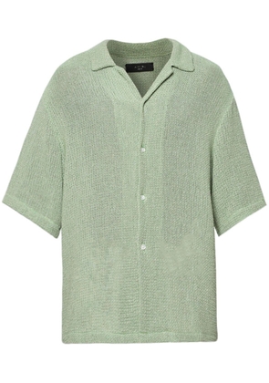 AMIRI spread-collar mesh shirt - Green