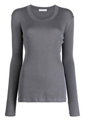 LEMAIRE long-sleeve ribbed top - Grey