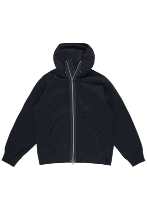 sacai zip-up cotton hoodie - Blue