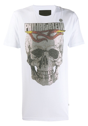 Philipp Plein round neck flame T-shirt - White