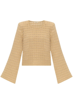 By Malene Birger Charmina knitted cotton-blend sweater - Neutrals