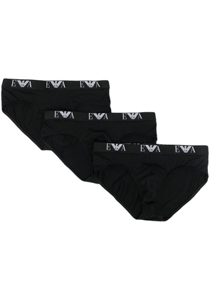 Emporio Armani logo-waistband boxer pack - Black