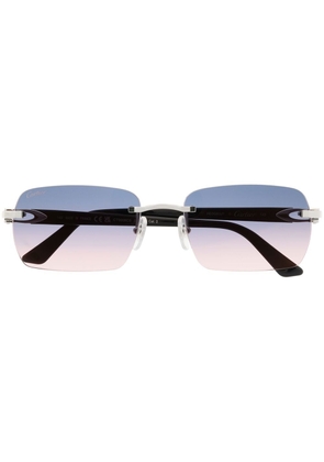 Cartier Eyewear gradient rectangle-frame sunglasses - Silver
