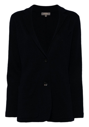 N.Peal single-breasted fine-knit blazer - Blue