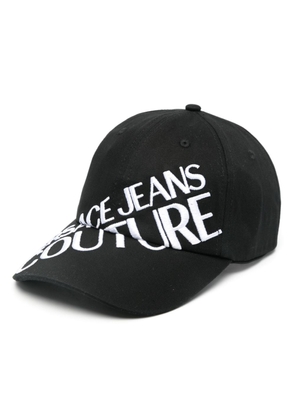 Versace Jeans Couture embroidered-logo cotton cap - Black