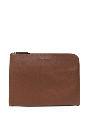 Orciani Micron leather briefcase - Brown