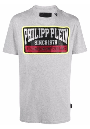 Philipp Plein logo-print cotton T-shirt - Grey