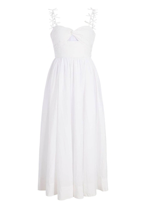 Cinq A Sept Agnes bow-detail midi dress - White