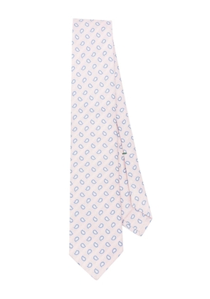 Borrelli paisley-embroidered silk tie - Pink