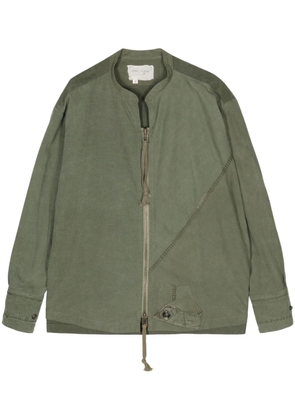 Greg Lauren cotton zip-up jacket - Green
