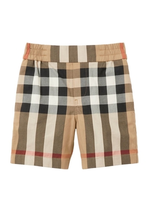 Burberry Kids Cotton Check Print Shorts (6-24 Months)