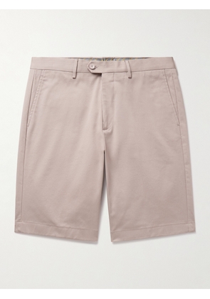 Etro - Straight-Leg Cotton-Blend Twill Bermuda Shorts - Men - Neutrals - IT 46