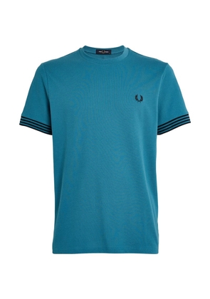 Fred Perry Cotton Striped Cuff T-Shirt