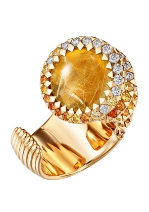 Cartier Rose Gold, Diamond And Mixed Stone Cartier Libre Polymorph Ring