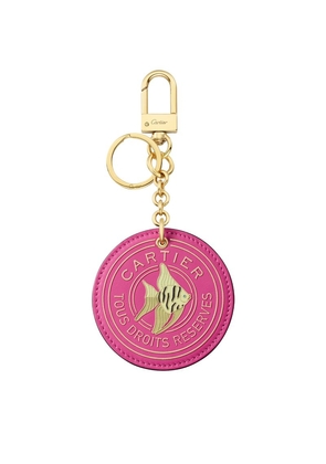 Cartier Leather Characters Medallion Keyring