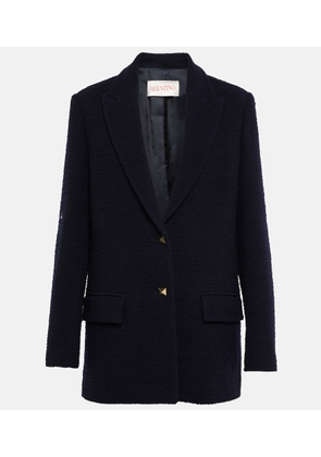 Valentino Rockstud wool-blend tweed blazer