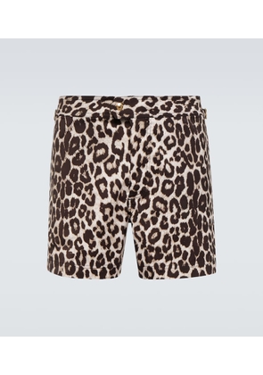 Tom Ford Leopard print swim shorts