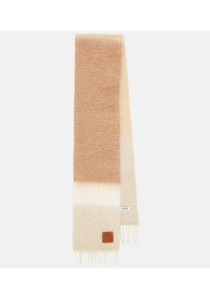 Loewe Anagram striped mohair and wool scarf