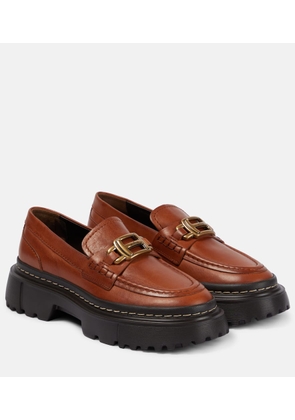 Hogan H619 leather loafers