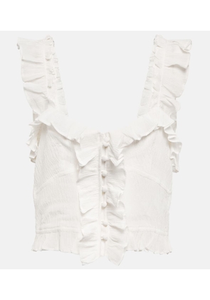 Isabel Marant Gimsy ruffle-trimmed crêpe crop top