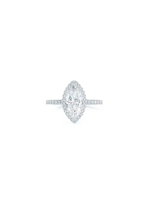 De Beers Aura Marquise-shaped Diamond Ring In Platinum