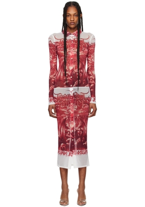 Jean Paul Gaultier Red & White 'The Diablo' Midi Dress