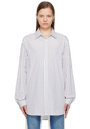 Jean Paul Gaultier White & Black Striped Shirt