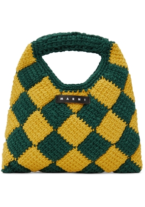 Marni Kids Yellow & Green Diamond Crochet Bag