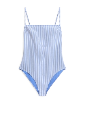 Seersucker Swimsuit - Blue