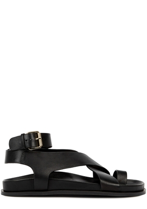 A. emery Jalen Leather Sandals - Black - 5