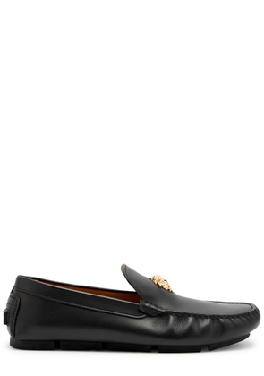 Versace La Medusa Driver Leather Loafers - Black - 42 (IT42 / UK8)
