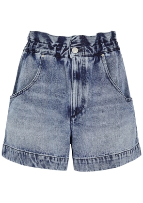 Isabel Marant Titea Paperbag Denim Shorts - Light Blue - 38 (UK10 / S)