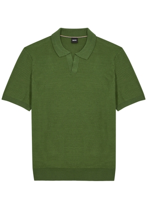 Boss Tempio Cotton-blend Polo Shirt - Green - L