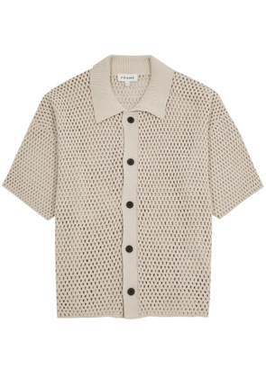 Frame Open-knit Cotton Shirt - Ecru - M