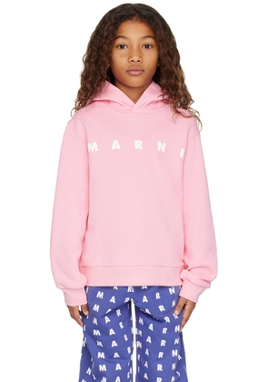 Marni Kids Pink Printed Hoodie