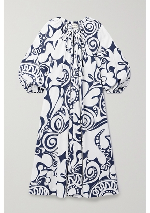Mara Hoffman - + Net Sustain Salma Printed Organic Cotton-poplin Maxi Dress - Blue - xx small,x small,small,medium,large,x large,xx large,xxx large