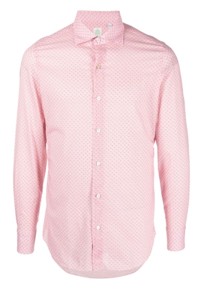 Finamore 1925 Napoli graphic-print cotton long-sleeve shirt - Pink