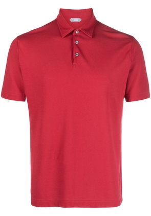 Zanone short-sleeve cotton polo shirt - Red