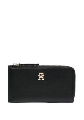 Tommy Hilfiger logo-plaque faux-leather wallet - Black