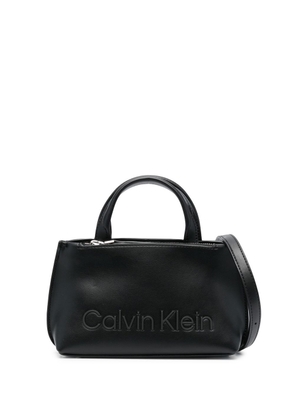 Calvin Klein logo-plaque tote bag - Black