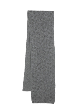 Dorothee Schumacher floral-motif alpaca-wool scarf - Grey