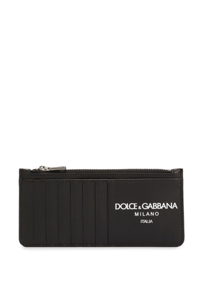 Dolce & Gabbana logo-print leather wallet - Black