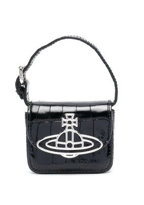 Vivienne Westwood Orb-plaque leather mini bag - Black