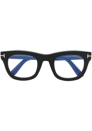 TOM FORD Eyewear logo-plaque arm glasses - Black