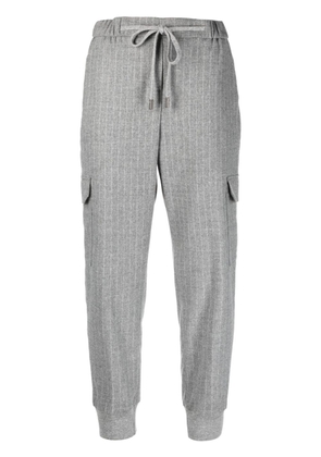 Peserico pinstripe-pattern cargo trousers - Grey