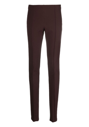 Semicouture high-waisted slim-cut tapered trousers - Brown